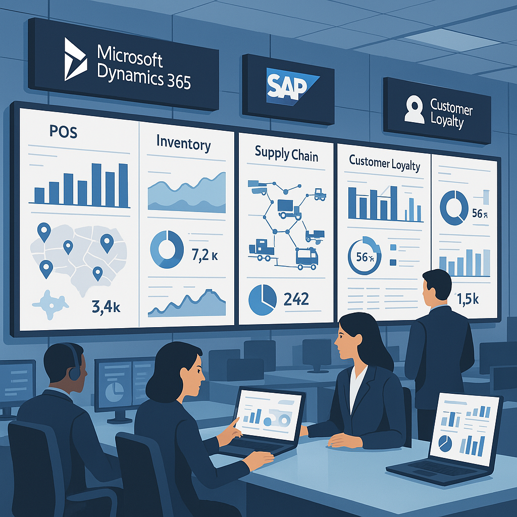 MindCurve implementing retail ERP solutions using Microsoft Dynamics 365 and SAP to streamline POS, inventory, and supply chain operations across stores